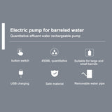 Electric Water Dispenser Portable USB Charging 450ml Quantitative for 4.5L‑18.9L Barreled Water Rabbit Shape