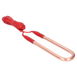 220V Brass Electric Heating Tube AntiExplosion UShape Heating Pipe Heater with 45.3in Cable(1KW 23 x 6.5 x 1cm/9.1 x 2.6 x 0.4in ) - Top-Down View
