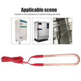 220V Brass Electric Heating Tube AntiExplosion UShape Heating Pipe Heater with 45.3in Cable(2KW 26.5 x 6.5 x 1cm/10.4 x 2.6 x 0.4in ) - Extra Image