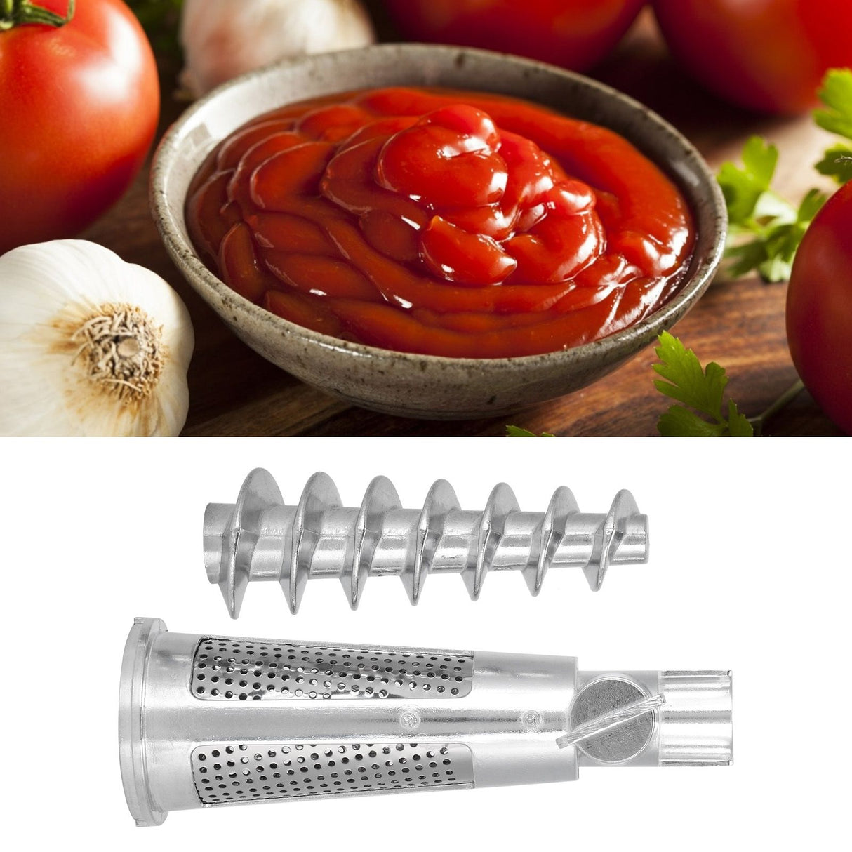 Meat Grinder Tomato Juicer Screw Shaft Filter Sleeve Baffle Accessories for Mixer Attachment