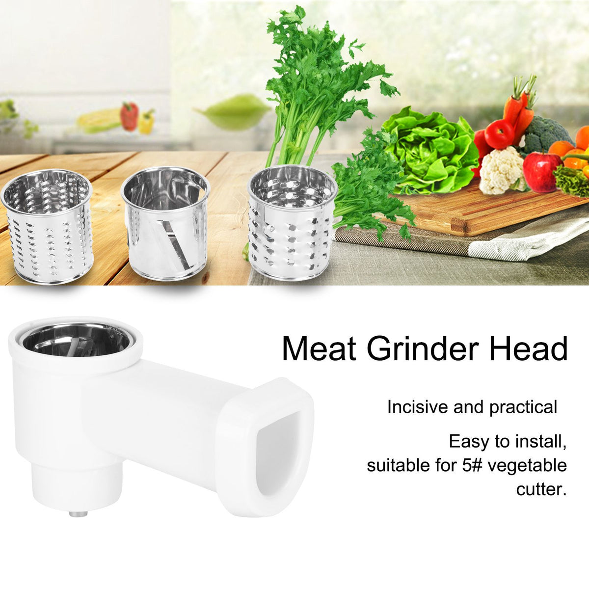 Meat Grinder Outlet Cutter Head Kit Blender Accessory Parts for 5# Vegetable Chopper
