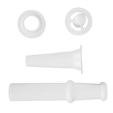Universal Food Pusher Sausage Filler Nozzle Kubbe Attachment Kit for 5# Meat Grinder - Top-Down View