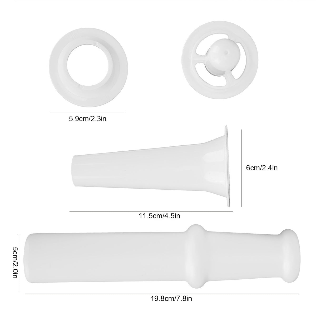 Universal Food Pusher Sausage Filler Nozzle Kubbe Attachment Kit for 5# Meat Grinder