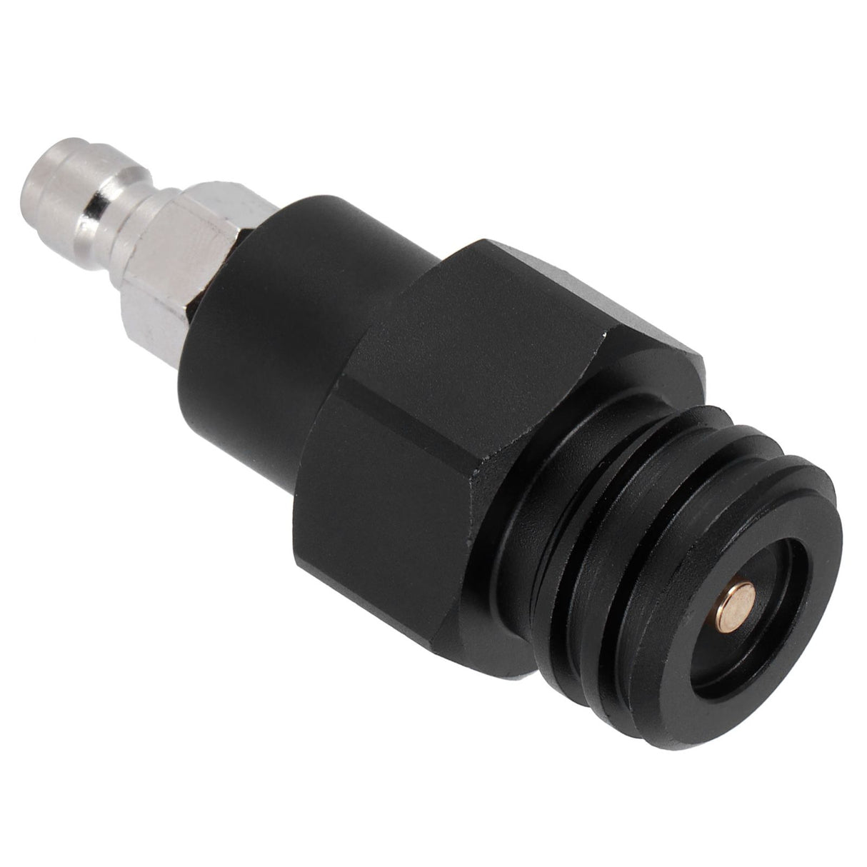 8mm Male Quick Plug to Male Thread TR21-4 CO2 Cylinder Tank Adapter Connector for Soda Club(Black )