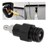 8mm Male Quick Plug to Male Thread TR21-4 CO2 Cylinder Tank Adapter Connector for Soda Club(Black )