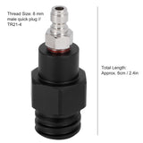 8mm Male Quick Plug to Male Thread TR21-4 CO2 Cylinder Tank Adapter Connector for Soda Club(Black )