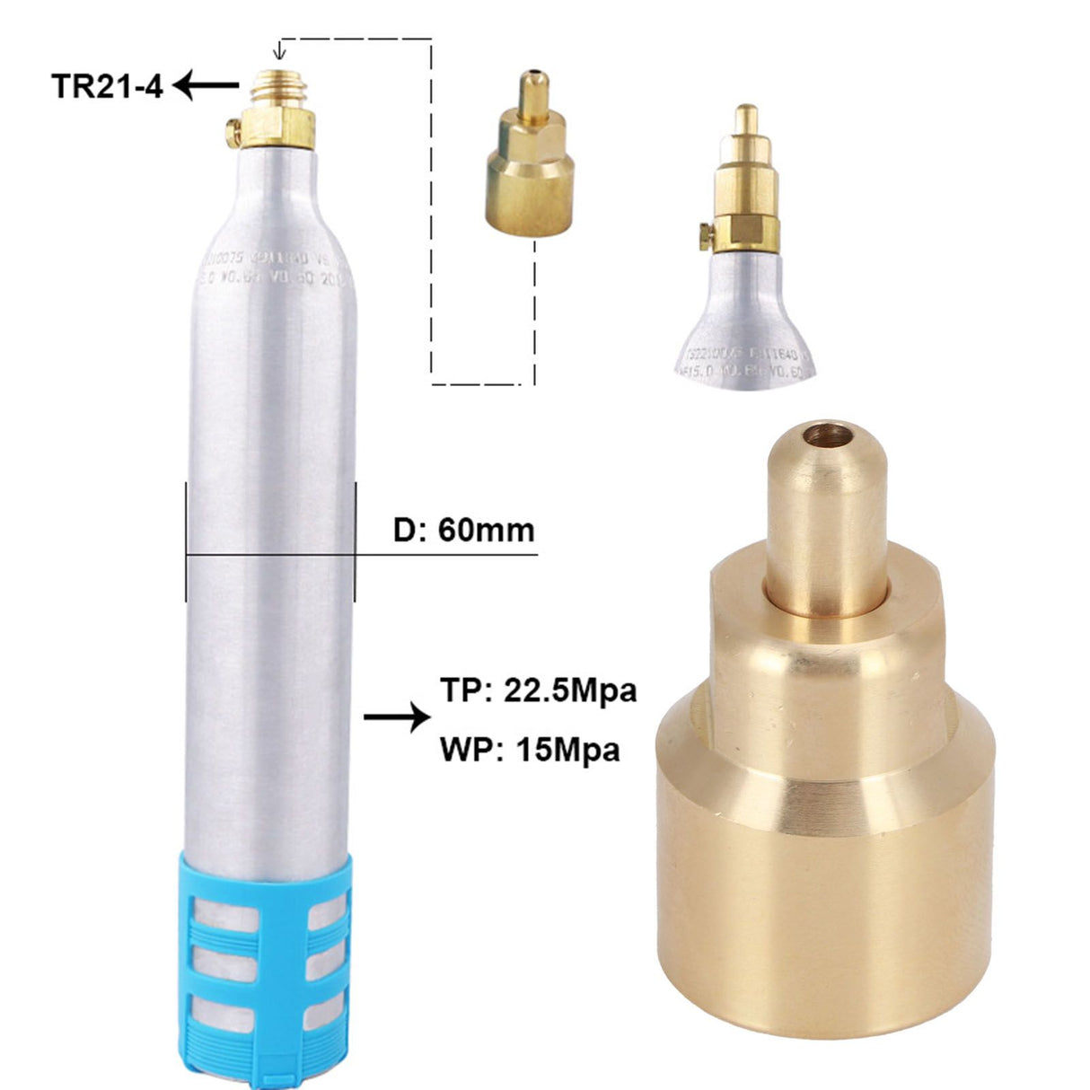 Soda Beer Machine Joint Connector Brass Adapter TR21‑4 Homebrew Accessory Fittings