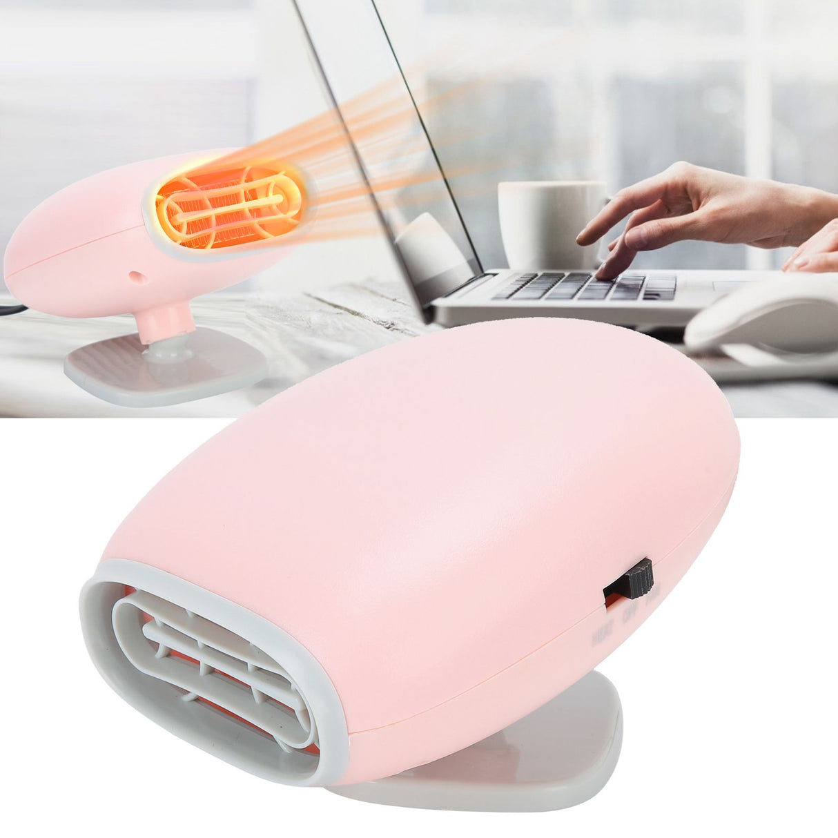 150W 12V Fan Heater 360 Degree Rotation Portable Windscreen Defroster Cigar Lighter for Car