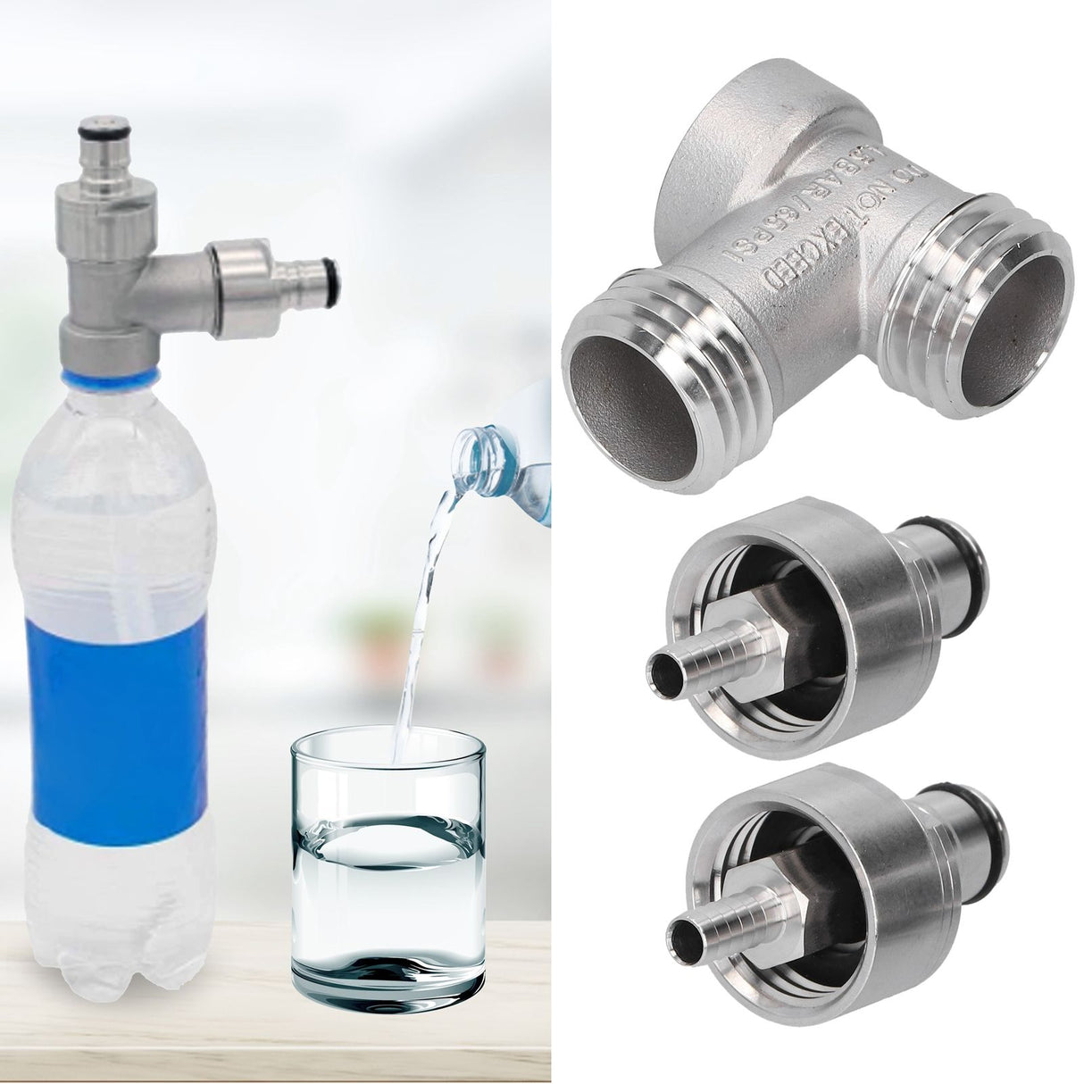 Beer Brewing Adapter Converter Carbonation Conversion Connector for PET Bottle PCO 1881
