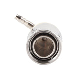 Draft Beer Tap Tower Shank Assembly 1/4in Stainless Steel Home Brewing Beer Faucet Accessory - Top-Down View