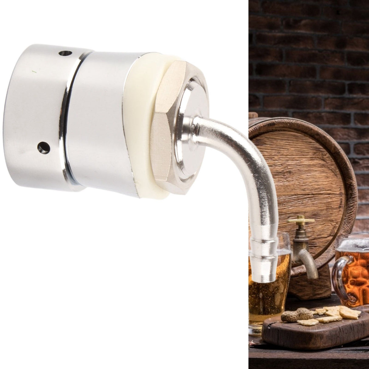 Draft Beer Tap Tower Shank Assembly 1/4in Stainless Steel Home Brewing Beer Faucet Accessory