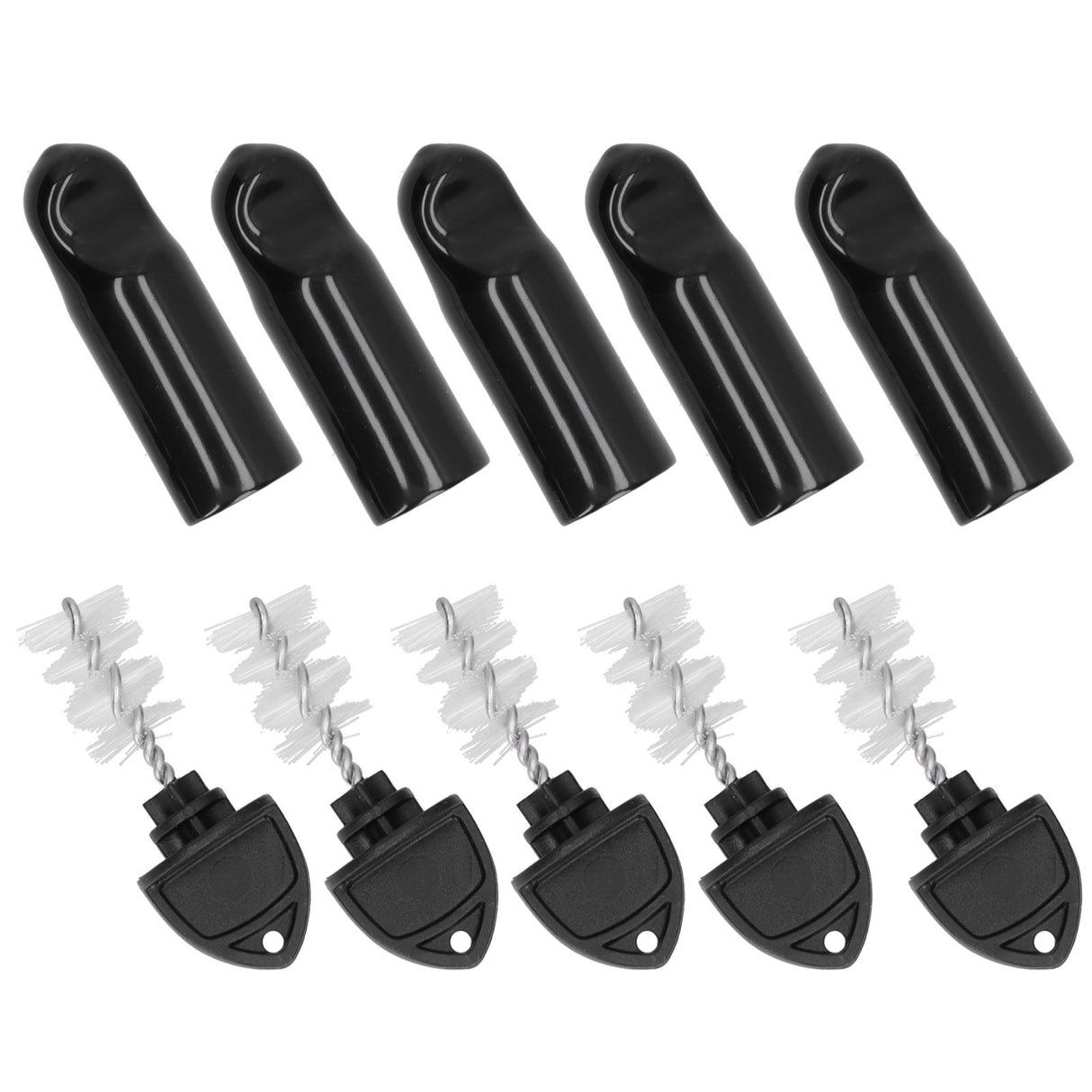 5Pcs Beer Tap Brush 5Pcs Draft Beer Faucet Cap Set Accessories for Home Bar Use