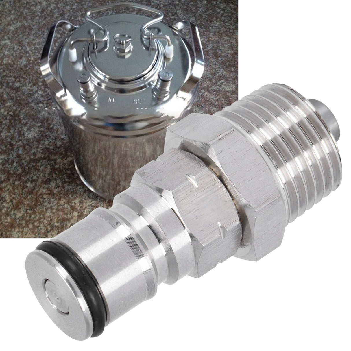 19/32‑18 Ball Lock Post with 1/2in NPT Male Thread Gas Ball Lock Keg Post Adapter for Corny Keg