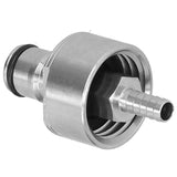 Stainless Steel Carbonation Cap with 5/16in Barb Ball Lock Type Fit Soft PET Bottle Beer Making