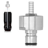 Stainless Steel Carbonation Cap with 5/16in Barb Ball Lock Type Fit Soft PET Bottle Beer Making