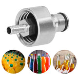 Stainless Steel Carbonation Cap with 5/16in Barb Ball Lock Type Fit Soft PET Bottle Beer Making