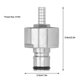 Stainless Steel Carbonation Cap with 5/16in Barb Ball Lock Type Fit Soft PET Bottle Beer Making