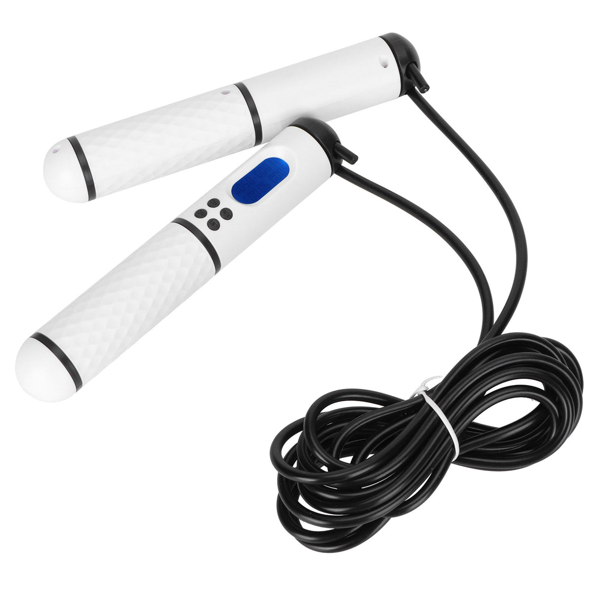 Skipping Rope Intelligent Electronic Counting Exercise Jumping Rope Fitness EquipmentWhite+Black