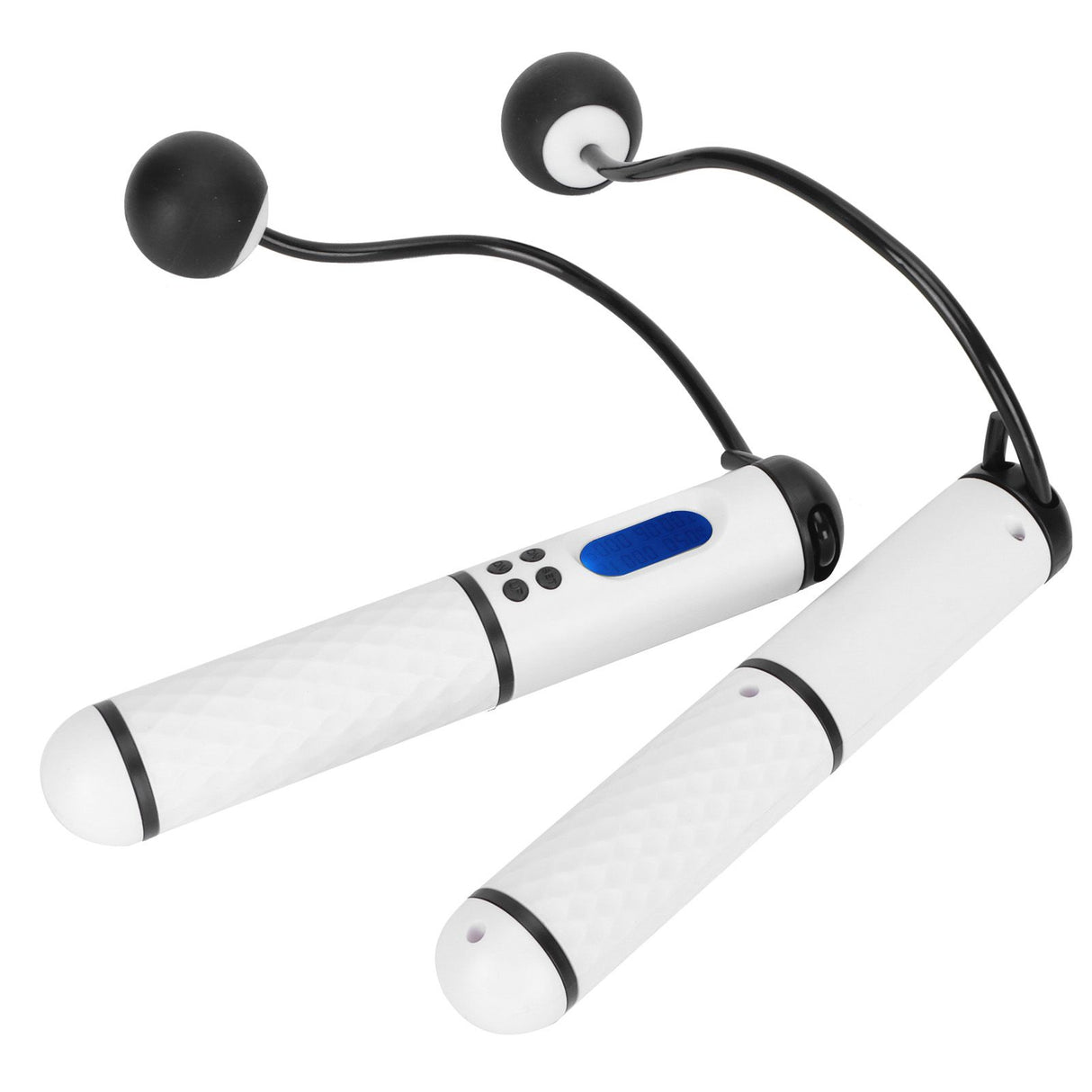 Skipping Rope Intelligent Electronic Counting Exercise Jumping Rope Fitness EquipmentWhite+Black
