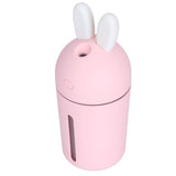 200ml Mini Air Humidifier 3 Hours Timing Ambience Night Light Desktop Humidifier USB PoweredPink - Side View