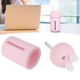 200ml Mini Air Humidifier 3 Hours Timing Ambience Night Light Desktop Humidifier USB PoweredPink - Extra Image