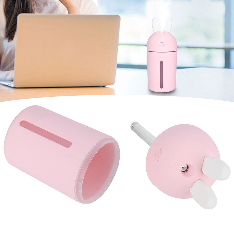 200ml Mini Air Humidifier 3 Hours Timing Ambience Night Light Desktop Humidifier USB PoweredPink