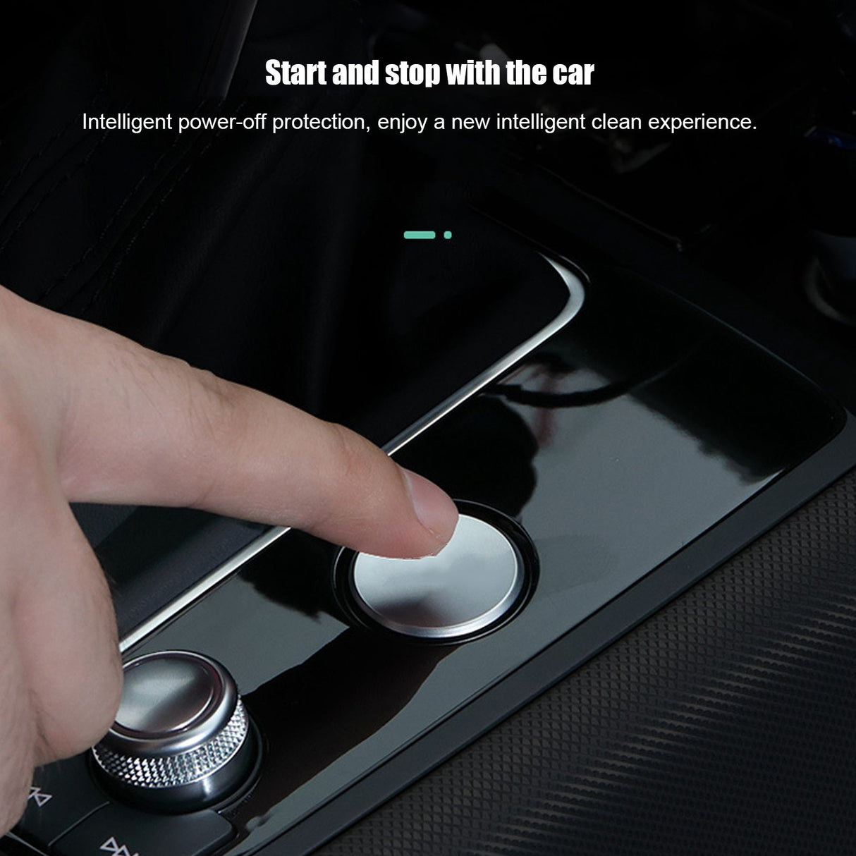 Air Purifier Portable 2Speed Negative Ion Air Cleaner StartStop with Car USB Powered(Black )