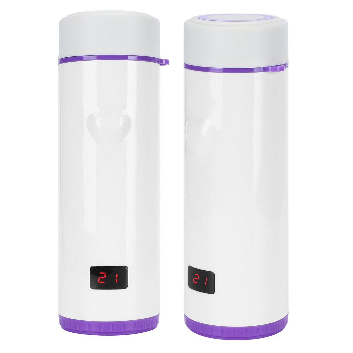 360ml Vacuum Cup LED Intelligent Digital Water Bottle with 3‑Color Temperature DisplayPurple
