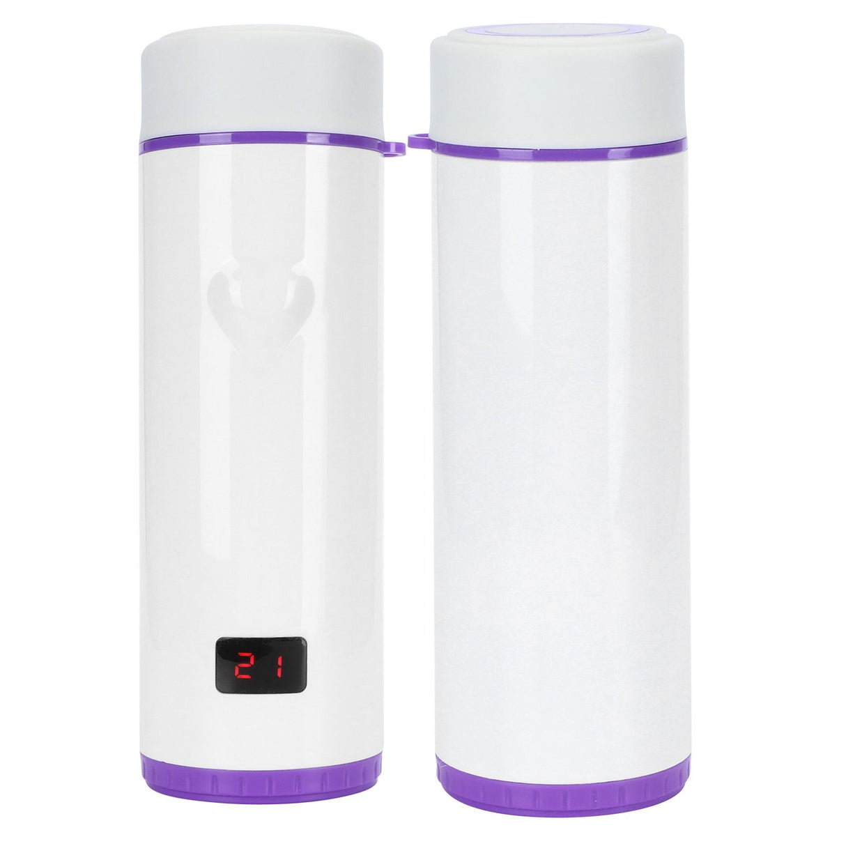 360ml Vacuum Cup LED Intelligent Digital Water Bottle with 3‑Color Temperature DisplayPurple
