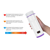 360ml Vacuum Cup LED Intelligent Digital Water Bottle with 3‑Color Temperature DisplayPurple