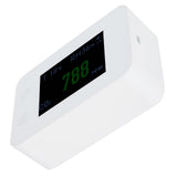 2.8in Air Quality Detector Infrared Induction Digital CO2 PM2.5 Tester USB Charging White - Close-Up Angle