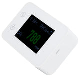 2.8in Air Quality Detector Infrared Induction Digital CO2 PM2.5 Tester USB Charging White - Low Angle