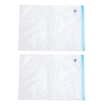 2PCS 50x35CM Vacuum Zipper Bags Vacuum Food Sealer Storage Bags with 3CM Sealing Mouth
