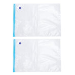 2PCS 50x35CM Vacuum Zipper Bags Vacuum Food Sealer Storage Bags with 3CM Sealing Mouth