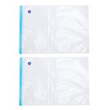2PCS 50x35CM Vacuum Zipper Bags Vacuum Food Sealer Storage Bags with 3CM Sealing Mouth - Front View