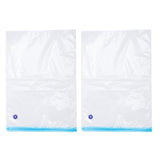 2PCS 50x35CM Vacuum Zipper Bags Vacuum Food Sealer Storage Bags with 3CM Sealing Mouth - Top-Down View