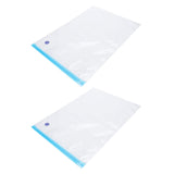 2PCS 50x35CM Vacuum Zipper Bags Vacuum Food Sealer Storage Bags with 3CM Sealing Mouth - 45-Degree Angle