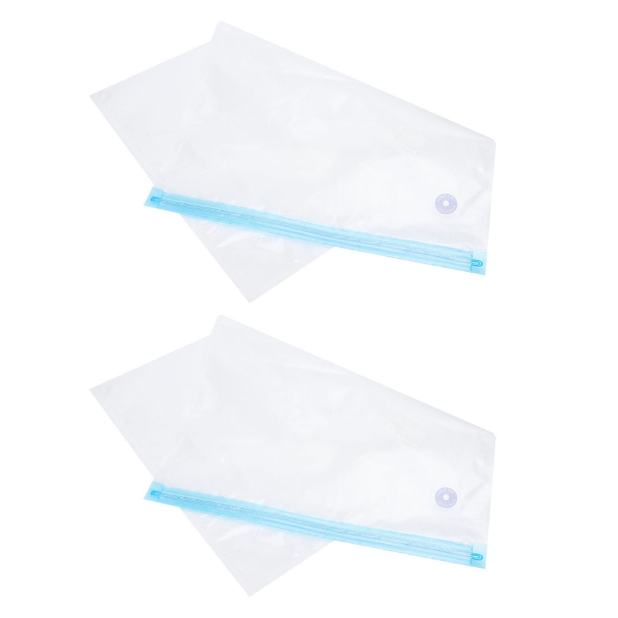 2PCS 50x35CM Vacuum Zipper Bags Vacuum Food Sealer Storage Bags with 3CM Sealing Mouth