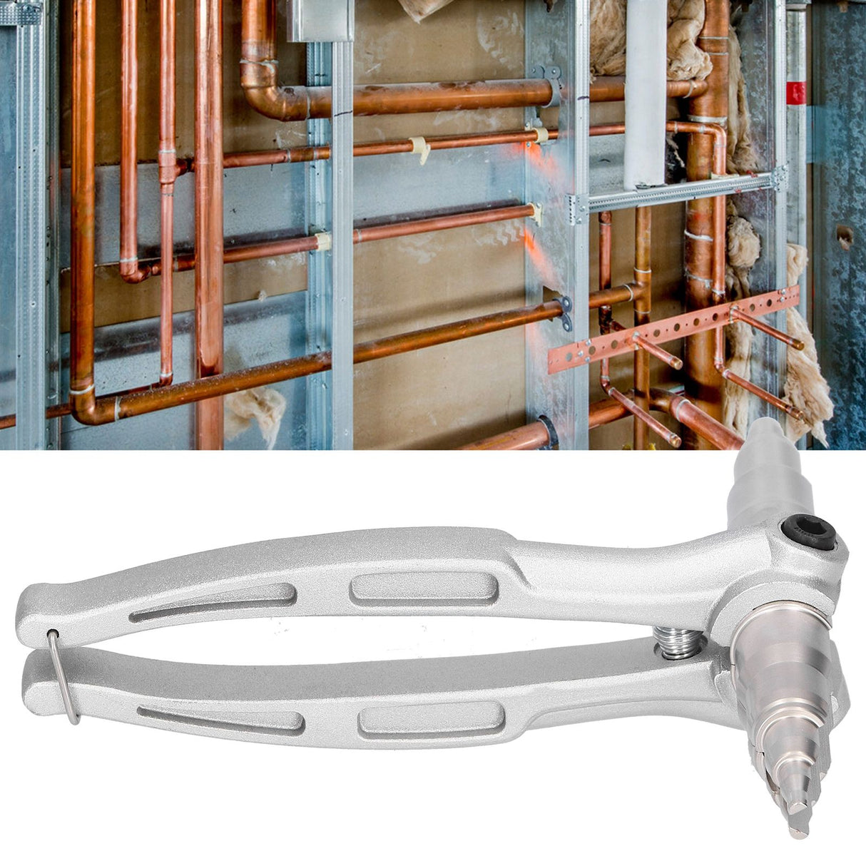 Copper Pipe Expander 6-22mm Air Conditioner Refrigerator Manual Expanding Tool Silver