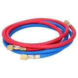 Air Conditioner Refrigerant Recharge Hose AirConditioning Refrigeration Adding Tool Accessory(Double English Standard Joint 2Pcs 1.5meters ) - Rear View
