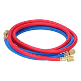Air Conditioner Refrigerant Recharge Hose AirConditioning Refrigeration Adding Tool Accessory(Double English Standard Joint 2Pcs 1.5meters ) - Close-Up Angle