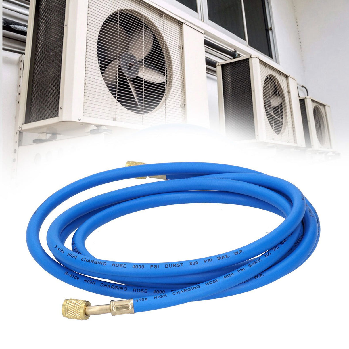 Air Conditioner Refrigerant Recharge Hose AirConditioning Refrigeration Adding Tool Accessory(Double joint standard anglais 1Pc 3 mètres )