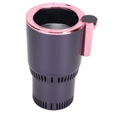 12V Car Cup Cooler Warmer Portable Car Heating Cooling Cup Holder for Home Travel UseRose Gold - Front View