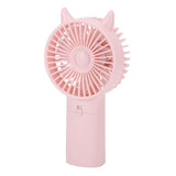 Mini Fan Portable Hand Held Cute Mute Electric Cooling Fan for Home Office Travel Pink - Side View