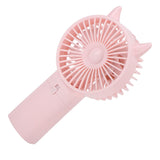 Mini Fan Portable Hand Held Cute Mute Electric Cooling Fan for Home Office Travel Pink - 45-Degree Angle