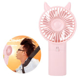 Mini Fan Portable Hand Held Cute Mute Electric Cooling Fan for Home Office Travel Pink