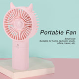 Mini Fan Portable Hand Held Cute Mute Electric Cooling Fan for Home Office Travel Pink