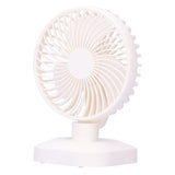 Table Fan Adjustable Portable Mini Fan 3‑Speeds Desktop Fan for Office Home USB Charging - Front View