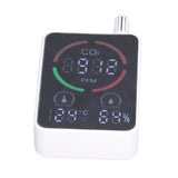 Air Quality Monitor Digital CO2 Meter Carbon Dioxide Detector Portable Temperature Humidity Tester - Side View