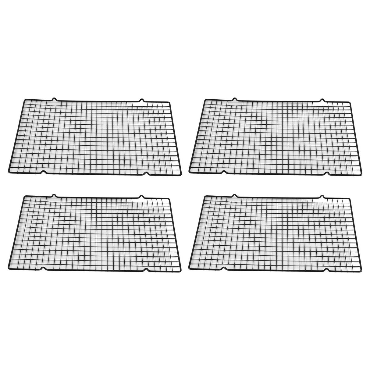 4PCS Barbecue Cooling Rack Stainless Steel Cooling Grid Tray Cake Cookies Baking Rack for Kitchen